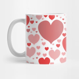 Red Lovely Hearts Mug